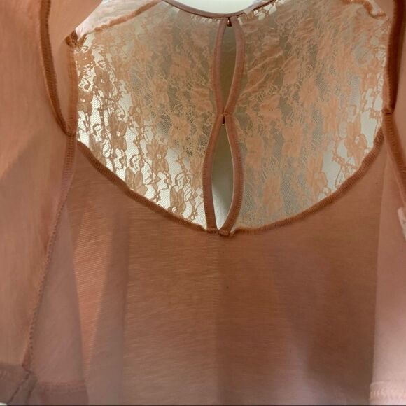 OBOE OBOE OBEO Lace Peplum Blouse/Top Large in BlushPink - Picture 7 of 7